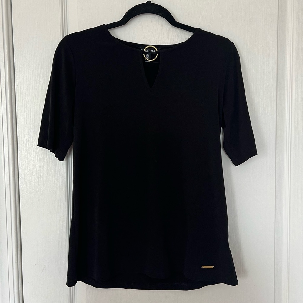 Black blouse by Ellen Tracy for sale in a size small